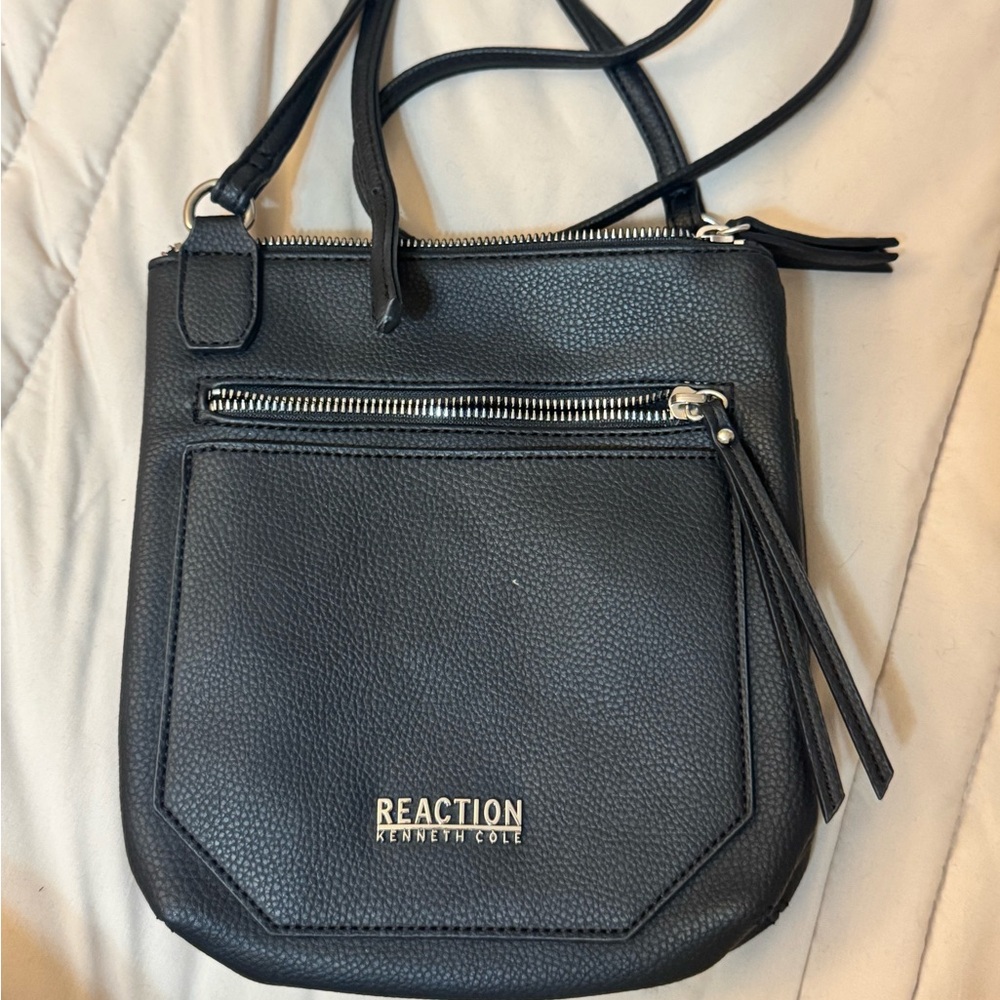 Black Leather Reaction Kenneth Cole Purse